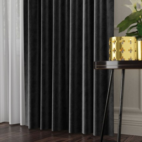 VELVET Tkanina dekoracyjna, wysokość 300cm, kolor 111 czarny VELVET/TZP/111/000300/1