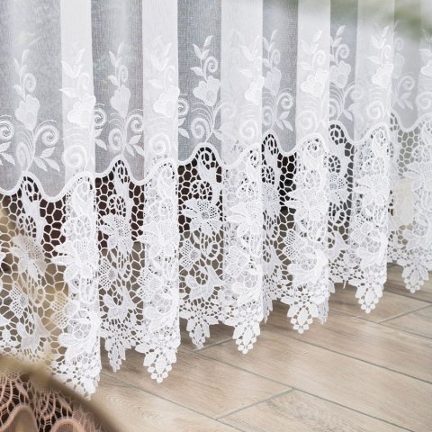 Firanka na markizecie, wysokość 250cm, kolor 001 biały 122625/433/001/000250/1