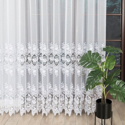 Firanka na markizecie, wysokość 250cm, kolor 001 biały 122625/433/001/000250/1