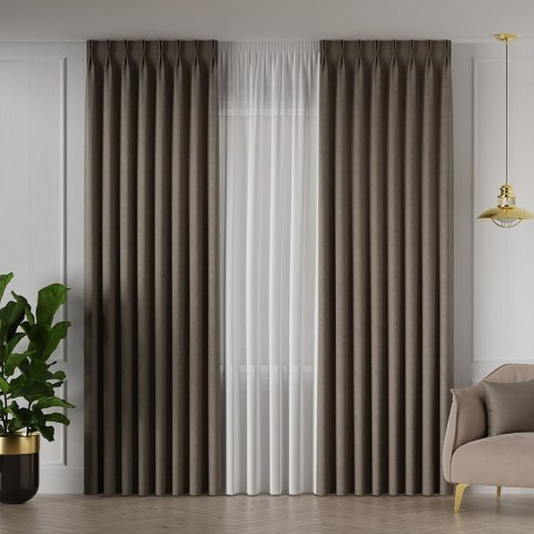 MANUEL Tkanina dekoracyjna, wysokość 300cm, kolor 776 jasny chłodny brązowy TD0016/TDP/776/000300/1