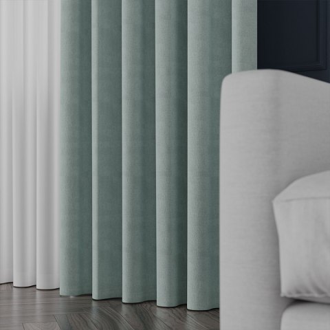 MANUEL Tkanina dekoracyjna, wysokość 300cm, kolor 782 pastelowy niebieski TD0016/TDP/782/000300/1