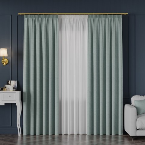 MANUEL Tkanina dekoracyjna, wysokość 300cm, kolor 782 pastelowy niebieski TD0016/TDP/782/000300/1