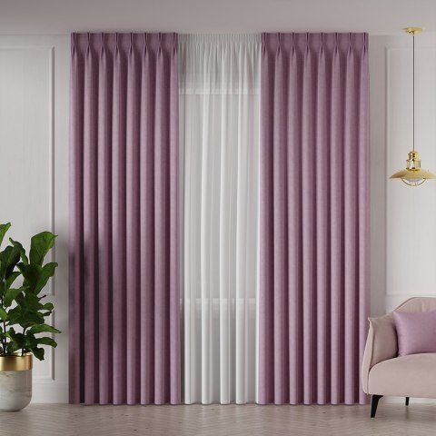 MANUEL Tkanina dekoracyjna, wysokość 300cm, kolor 790 pastelowy fioletowy TD0016/TDP/790/000300/1