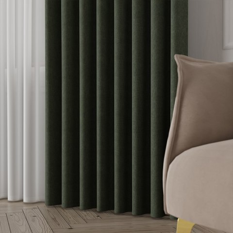 MANUEL Tkanina dekoracyjna, wysokość 300cm, kolor 800 ciemny zielony TD0016/TDP/800/000300/1