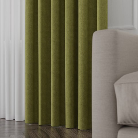 MANUEL Tkanina dekoracyjna, wysokość 300cm, kolor 807 zielony TD0016/TDP/807/000300/1