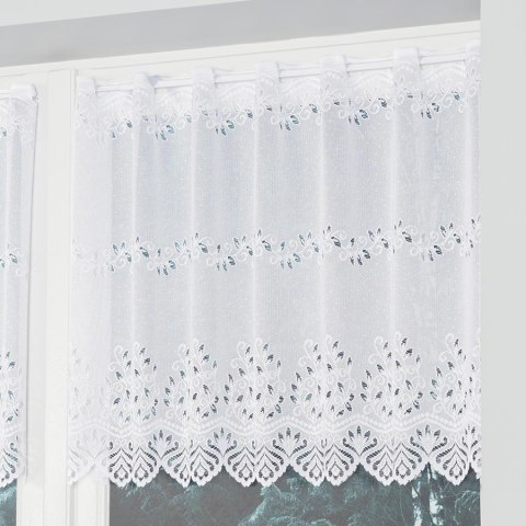Zazdrostka żakardowa na metry 018534 wysokość 60 cm kolor biały