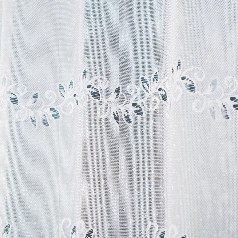 Zazdrostka żakardowa na metry 018534 wysokość 60 cm kolor biały