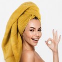 Ręcznik bawełniany LIANA 70x140 cm kolor musztardowy