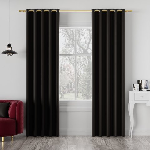 DONA Tkanina dekoracyjna typu blackout, wysokość 280cm, kolor 840 chłodny brązowy TD0015/TDP/840/000280/1