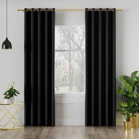 DONA Tkanina dekoracyjna typu blackout, wysokość 280cm, kolor 846 czarny TD0015/TDP/846/000280/1