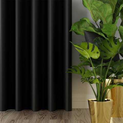 DONA Tkanina dekoracyjna typu blackout, wysokość 280cm, kolor 846 czarny TD0015/TDP/846/000280/1