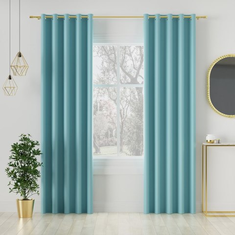 DONA Tkanina dekoracyjna typu blackout, wysokość 280cm, kolor 312 błękitny niebieski TD0015/TDP/312/000280/1