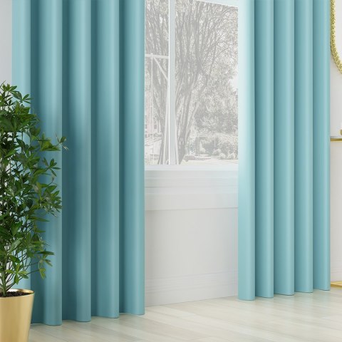 DONA Tkanina dekoracyjna typu blackout, wysokość 280cm, kolor 312 błękitny niebieski TD0015/TDP/312/000280/1