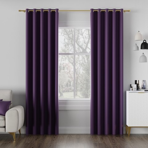 DONA Tkanina dekoracyjna typu blackout, wysokość 280cm, kolor 683 fioletowy TD0015/TDP/683/000280/1