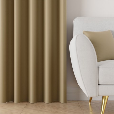 DONA Tkanina dekoracyjna typu blackout, wysokość 280cm, kolor 804 ciemny beżowy TD0015/TDP/804/000280/1