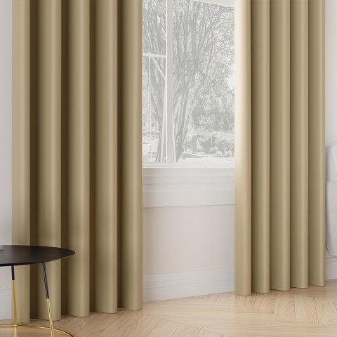 DONA Tkanina dekoracyjna typu blackout, wysokość 280cm, kolor 804 ciemny beżowy TD0015/TDP/804/000280/1