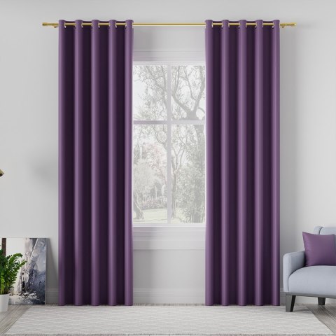 DONA Tkanina dekoracyjna typu blackout, wysokość 280cm, kolor 844 jasny fioletowy TD0015/TDP/844/000280/1