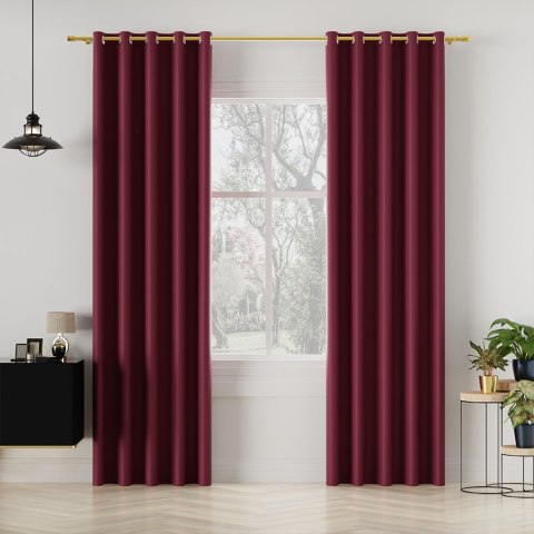 DONA Tkanina dekoracyjna typu blackout, wysokość 280cm, kolor 845 bordowy TD0015/TDP/845/000280/1