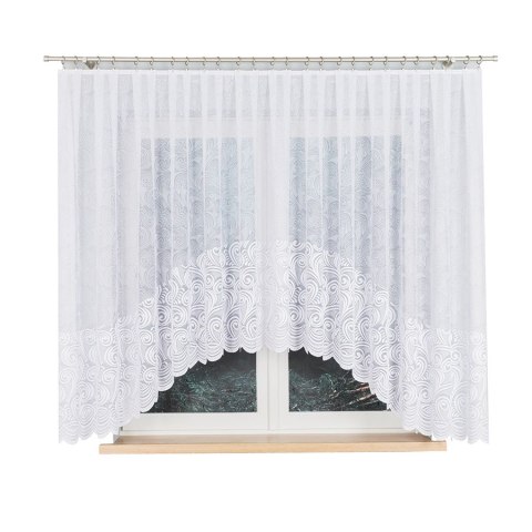 Firanka żakardowa gotowa KINGA 160x400 cm kolor biały