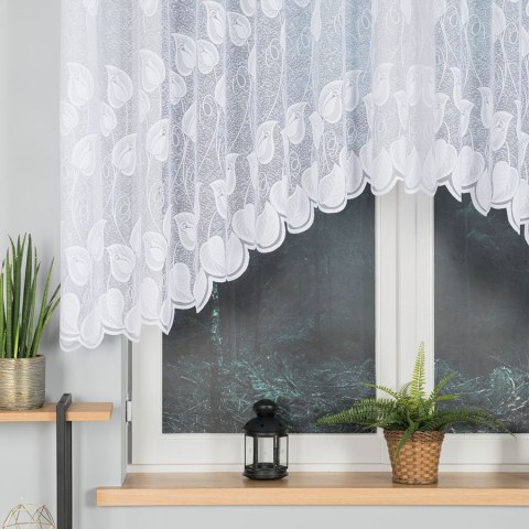 Firanka gotowa żakardowa NORA 130x300 cm kolor biały