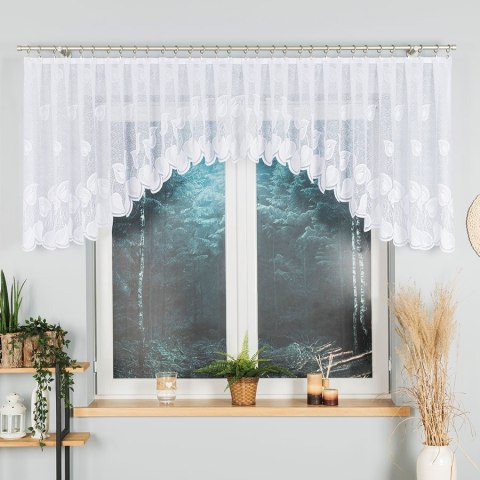 Firanka żakardowa gotowa NORA 90x400 cm kolor biały