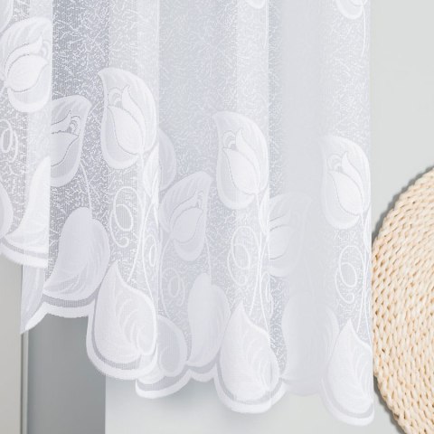 Firanka żakardowa gotowa NORA 90x400 cm kolor biały