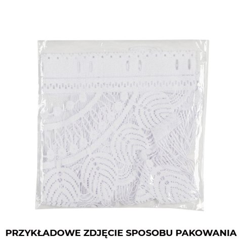 INARA Zazdrostka makramowa żakardowa gotowa, szerokość 180 x wysokość 75cm, kolor 001 biały 001470/ZAZ/001/180075/1