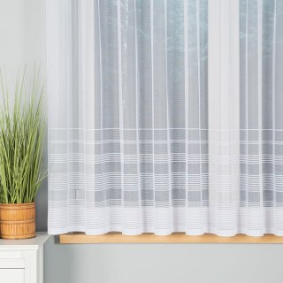 Firanka żakardowa na metry z ołowianką wysokość 160cm kolor biały, wzór 000314