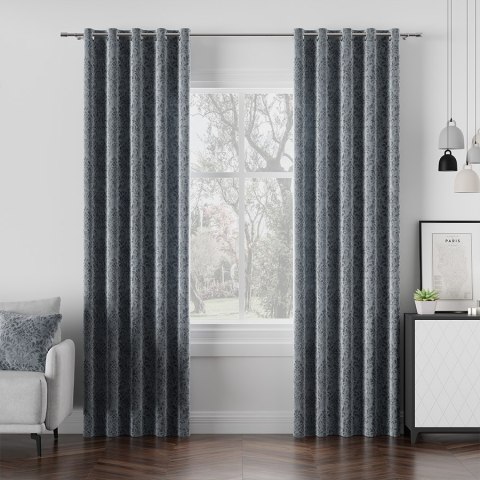 MADELINE Tkanina dekoracyjna, wysokość 300cm, kolor 002 niebieski 374165/TZP/002/000300/1