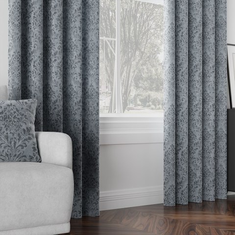 MADELINE Tkanina dekoracyjna, wysokość 300cm, kolor 002 niebieski 374165/TZP/002/000300/1