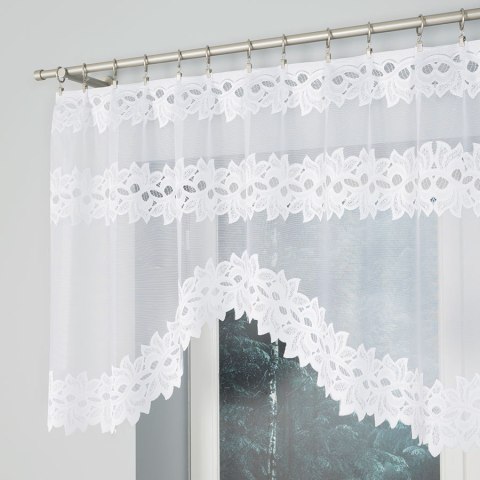 Ożyw swoje wnętrze elegancką firanką żakardową BASTIA 80x260 cm w kolorze białym