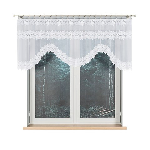 Stwórz przytulną atmosferę w swoim domu z gotową żakardową firanką BASTIA 80x260 cm w kolorze białym
