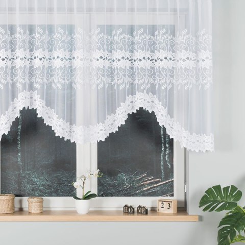 Firanka gotowa żakardowa BASTIA 120x315 cm kolor biały