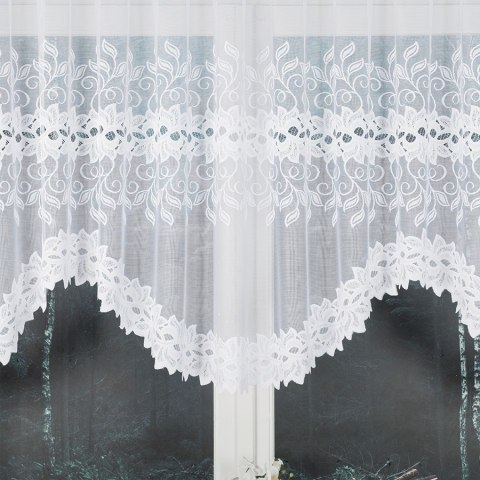 Firanka gotowa żakardowa BASTIA 120x315 cm kolor biały