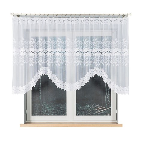 Firanka gotowa żakardowa BASTIA 120x315 cm kolor biały