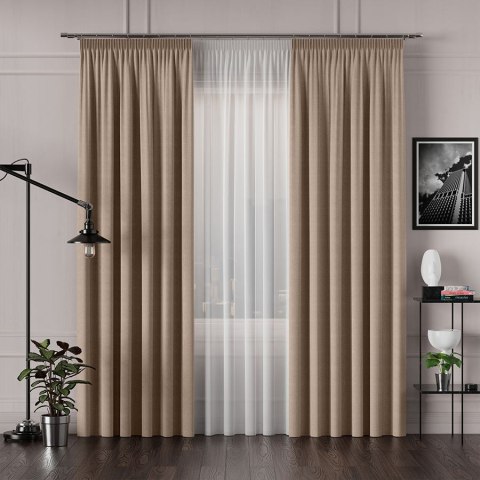 IBIZA Tkanina dekoracyjna, wysokość 300cm, kolor 004 chłodny ciemny beżowy 027823/TDP/004/000300/1