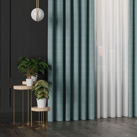 IBIZA Tkanina dekoracyjna, wysokość 300cm, kolor 011 jasny turkusowy 027823/TDP/011/000300/1