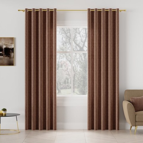 MARTINA Tkanina dekoracyjna, wysokość 300 cm, kolor 017 czekoladowy brązowy 374841/TZP/017/000300/1