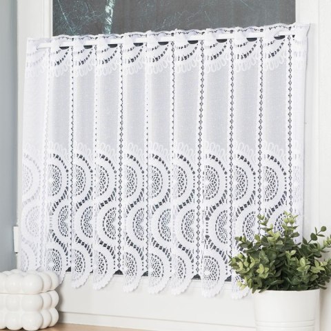 Zazdrostka żakardowa na metry 018535 wysokość 50 cm kolor biały