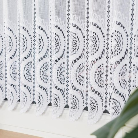 Zazdrostka żakardowa na metry 018535 wysokość 50 cm kolor biały