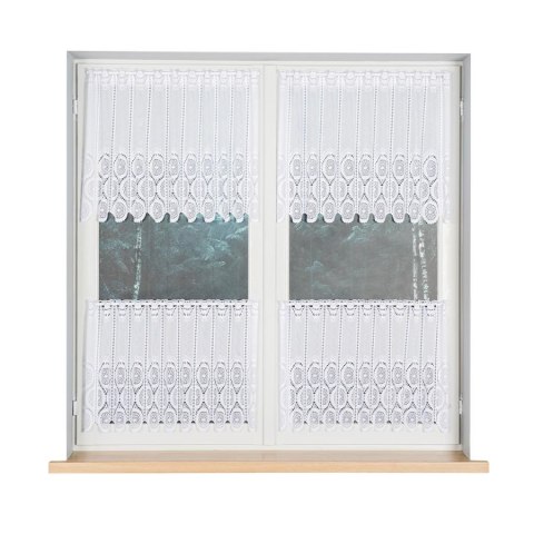 Zazdrostka żakardowa na metry 018535 wysokość 50 cm kolor biały