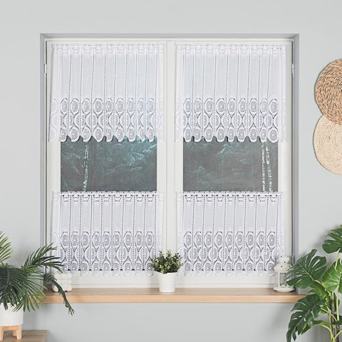 Zazdrostka żakardowa na metry 018535 wysokość 60 cm kolor biały