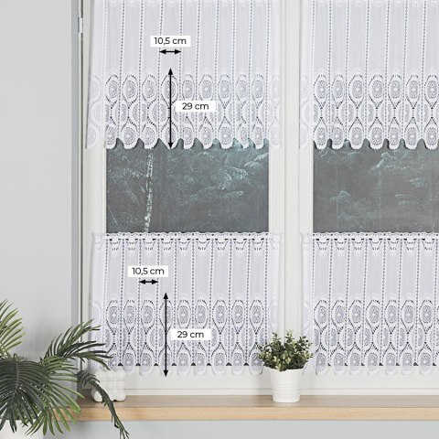 Zazdrostka żakardowa na metry 018535 wysokość 60 cm kolor biały