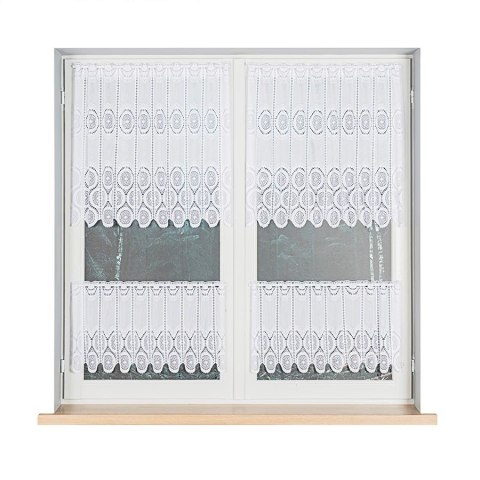 Zazdrostka żakardowa na metry 018535 wysokość 70 cm kolor biały