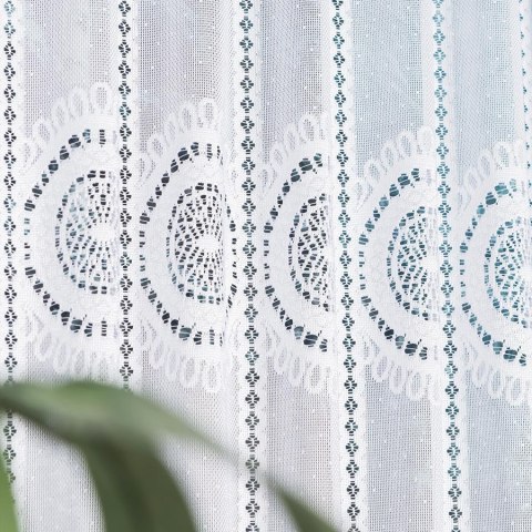 Zazdrostka żakardowa na metry 018535 wysokość 90 cm kolor biały