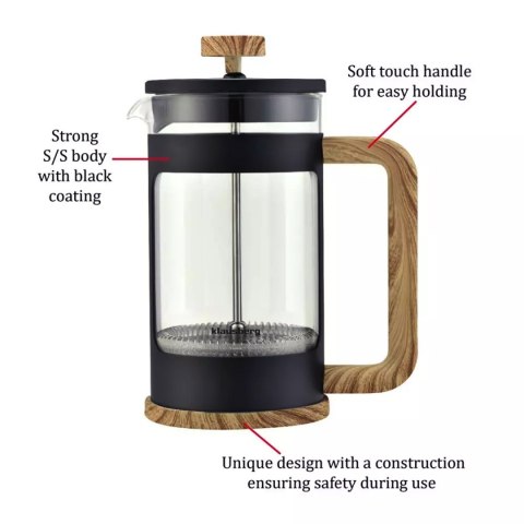 ZAPARZACZ TŁOKOWY DO KAWY/HERBATY Z DOCISKIEM 1000m KH-7681