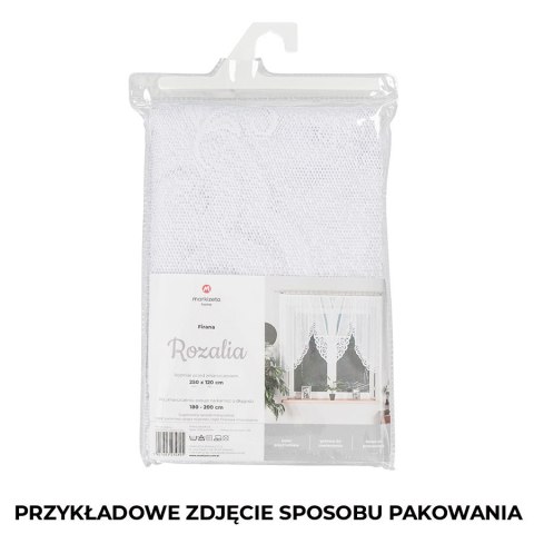 Firanka gotowa żakardowa ROZALIA rozmiar 160x250 cm kolor biały