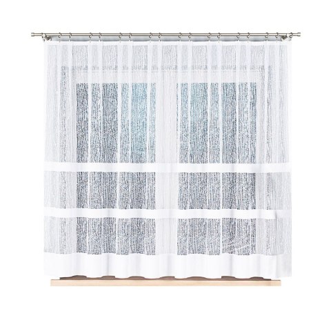 Gotowa Firanka żakardowa Wiktora na prosto, 310x160cm, kolor biały