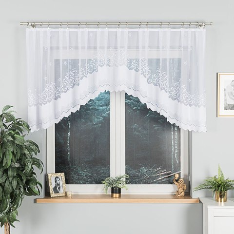 Firanka gotowa żakardowa GENOWEFA 100x300 cm kolor biały