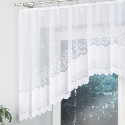 Firanka gotowa żakardowa GENOWEFA 100x300 cm kolor biały